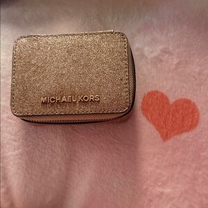 Michael Kors Shimmering Gold Pill Case